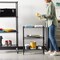 Kitchen Storage Shelving Organizer (Black) 13.39"D x 23.19"W x 30"H